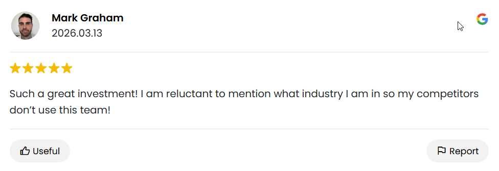 Google review by Mark Graham